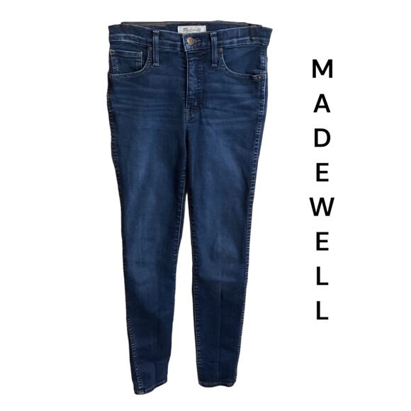 Madewell Jeans High-Rise Skinny Hayes Wash Sz 25 Stretch Cotton Poly Elastane - Picture 5 of 11